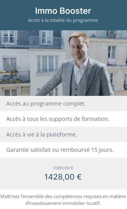 PHOTO VENTE AFFILIATION 1428EUROS IMMOBOOSTER BIS
